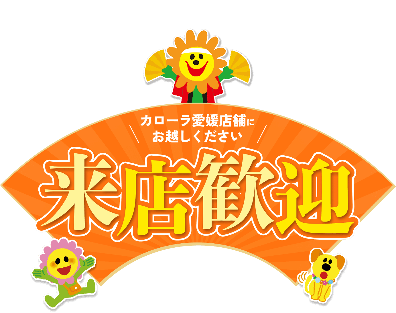 見出し：カローラ愛媛店舗にお越しください 来店歓迎